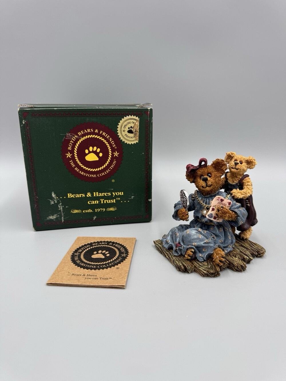 Vintage Boyds Bears Karen Everymom & Jewel One of a Kind Figurine #82500